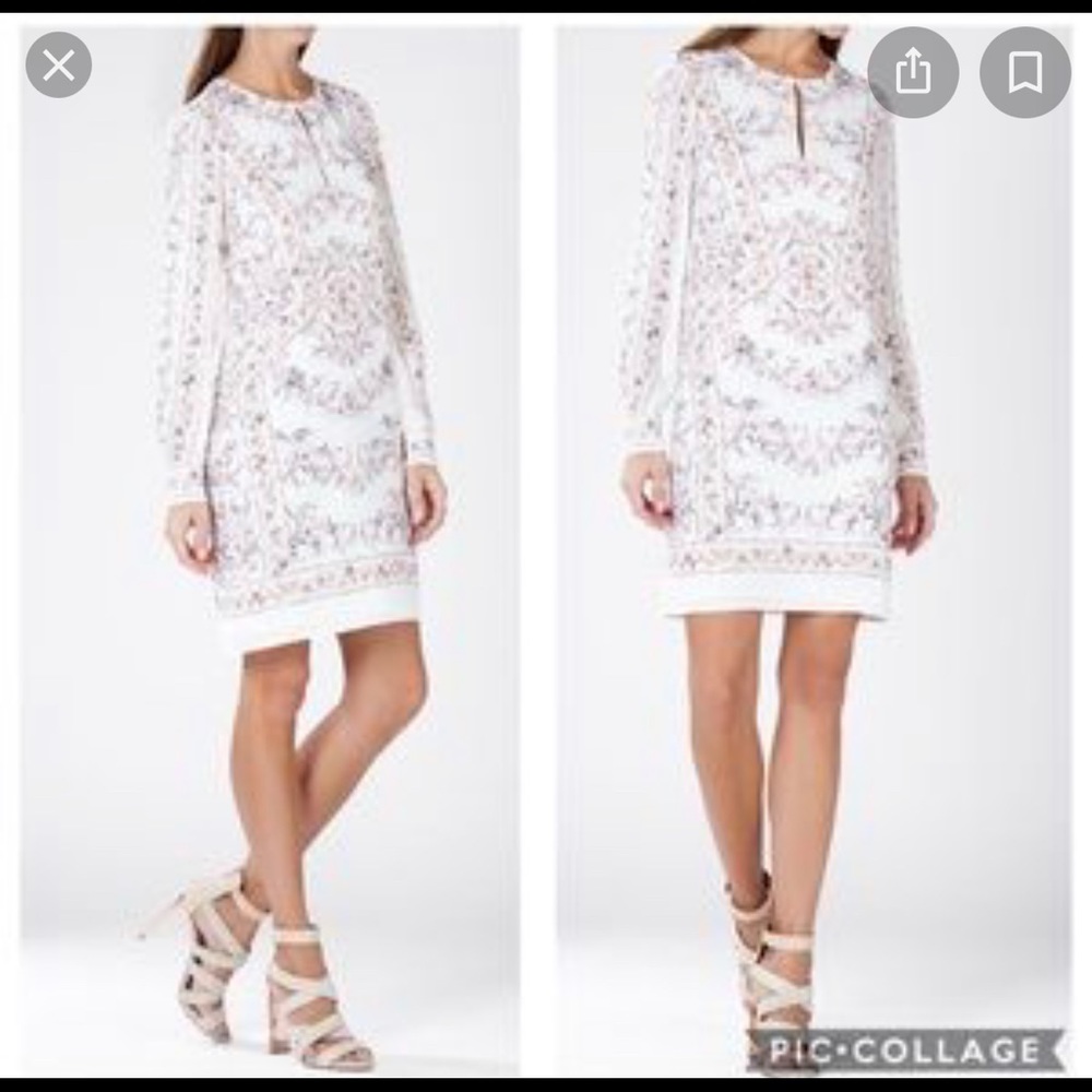 NWT BCBGMAXAZRIA Long Sleeve Freya Scarf Shift